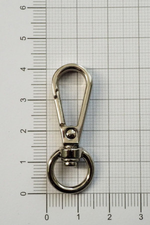 Карабин для сумки. Никель 11 мм