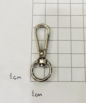 Карабин для сумки. Никель 11 мм