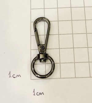 Карабин для сумки. Черный никель 11 мм