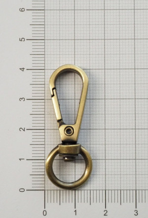 Карабин для сумки. Антик браш 11 мм