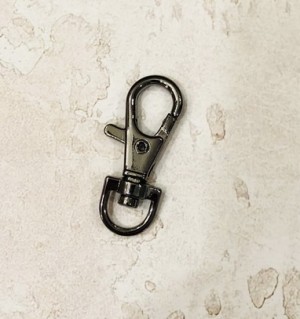 Карабин для сумки. Черный никель 8 мм