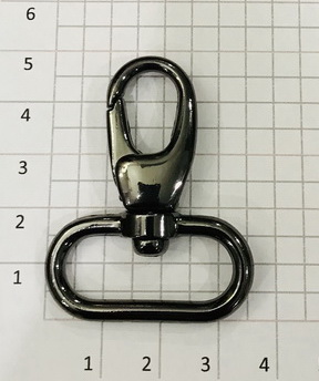 Карабин для сумки. Черный никель 30 мм