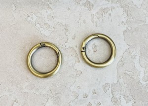 Кольцо карабин для сумки. Антик браш