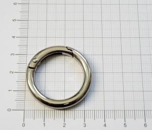 Кольцо карабин для сумки. Никель