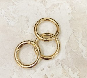 Кольцо карабин для сумки. Золото