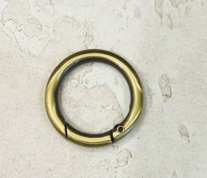 Кольцо карабин для сумки. Антик браш