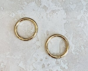 Кольцо карабин для сумки. Золото