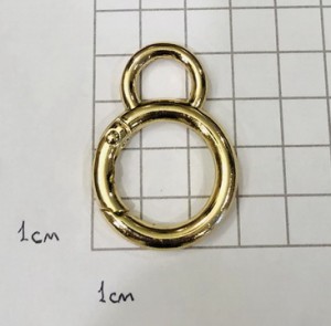 Кольцо карабин для сумки. Золото