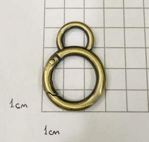 Кольцо карабин для сумки. Антик браш