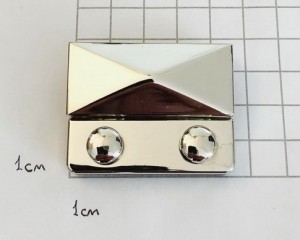 Замок для сумки. Никель 45х35 мм