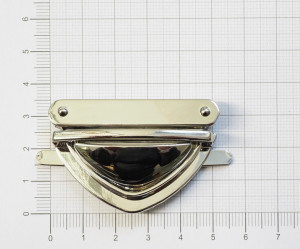 Замок для сумки. Никель 51х33 мм