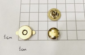 Магнитная кнопка 14 мм. Золото