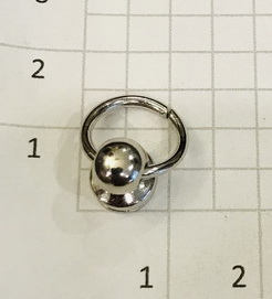 Кобурная кнопка с кольцом. Никель