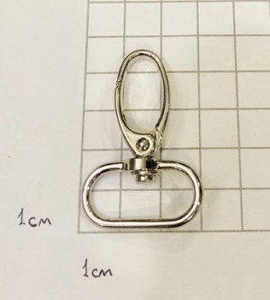 Карабин для сумки. Никель 25 мм