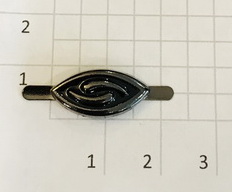 Украшение для обуви. Черный никель + черная эмаль