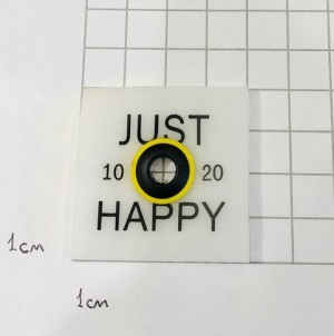 Нашивка пластиковая. Белый матовый