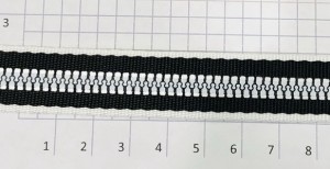 Тесьма 20 мм Черный + белый