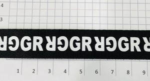 Тесьма 20 мм Черный + белый