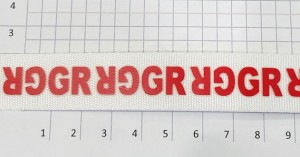 Тесьма 20 мм Белый + красный