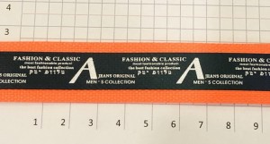 Тесьма 25 мм Оранжевый + черный