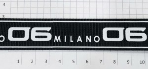 Тесьма 25 мм Черный + белый