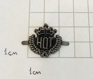 Украшение для обуви. Черный никель + черная эмаль