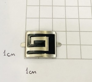 Украшение для обуви. Черный никель сатен + черная эмаль