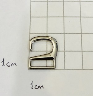 Застежка-украшение для обуви. Никель (12 мм)