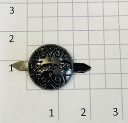 Украшение для обуви. Черный никель