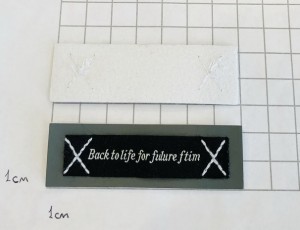 Нашивка кожзам. Серый + черный