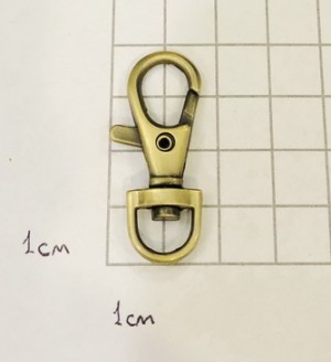 Карабин для сумки. Антик браш 8 мм
