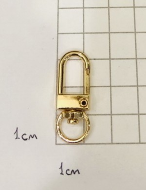 Карабин-застежка. Золото 9 мм