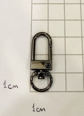 Карабин-застежка. Черный никель 9 мм