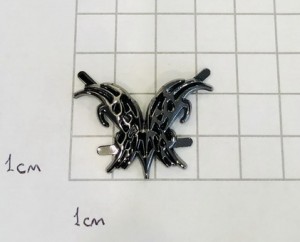 Украшение для обуви. Черный никель