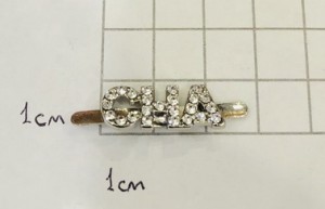 Украшение для обуви. Никель + стразы