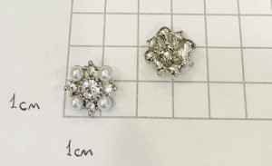 Украшение для обуви. Никель + стразы