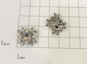 Украшение для обуви. Никель + стразы