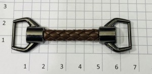 Украшение для обуви. Черный никель + кожа