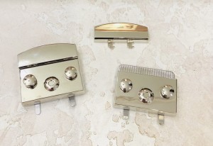 Замок для сумки. Никель 50х46 мм