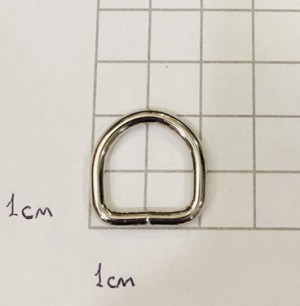 Полукольцо для сумки. Никель 15 мм
