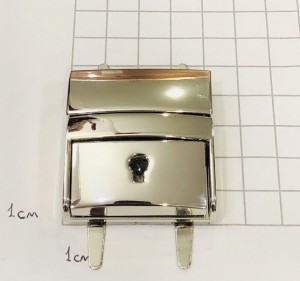 Замок для сумки. Никель 42х42 мм