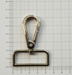 Карабин для сумки. Никель 39 мм