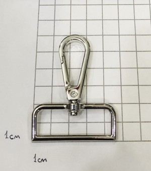 Карабин для сумки. Никель 39 мм
