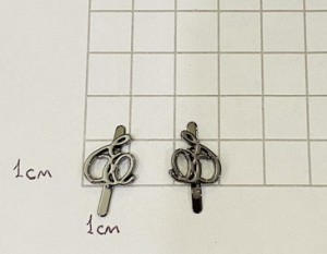 Украшение для обуви. Черный никель