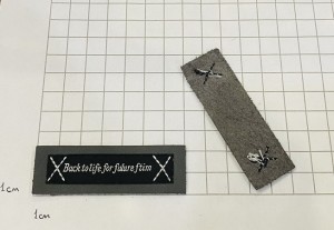 Нашивка кожаная. Серый + черный