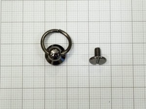 Кобурная кнопка с кольцом. Черный никель