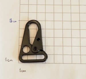 Карабин для ремня. Черный никель матовый 50х25 мм