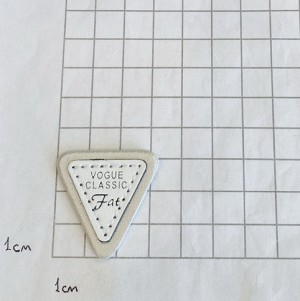 Нашивка кожаная. Серебро + белый