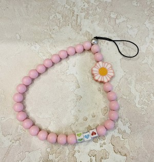 Шнурок для телефона брелок женский украшение браслет на руку (розовый)