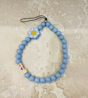 Шнурок для телефона брелок женский украшение браслет на руку (ромашка)